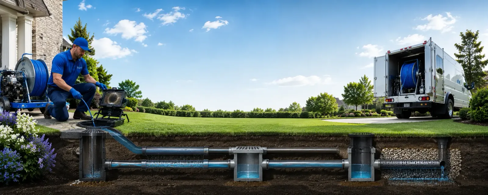 Outdoor drain cleaning information for Waddy, KY